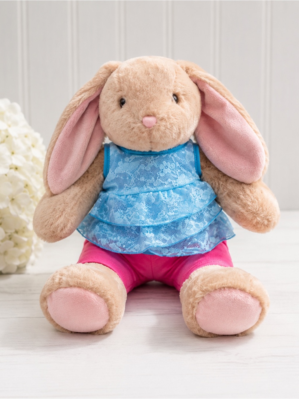 Build-A-Bear Blue Lace Top and Pink Leggings, Plush NOT Included